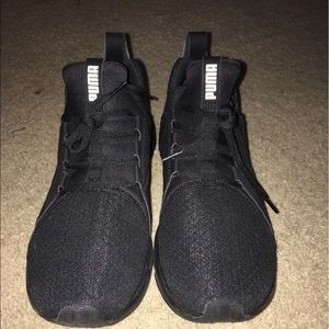 Puma all black running shoe